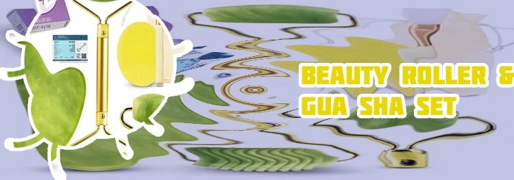 Jade roller gua sha set